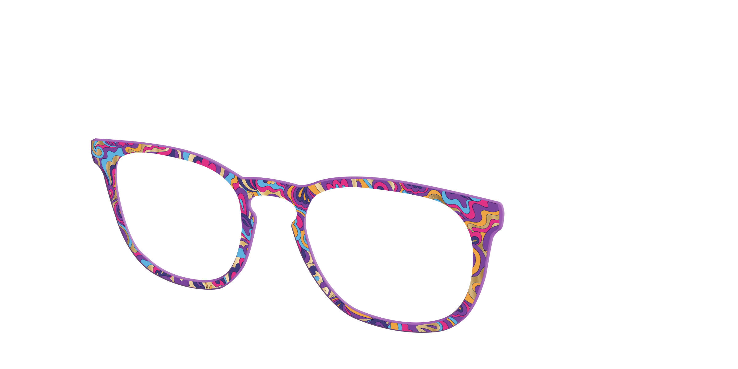 Pair Eyewear Design Tops The Flower Power Paisley Gold Foil top occhiali