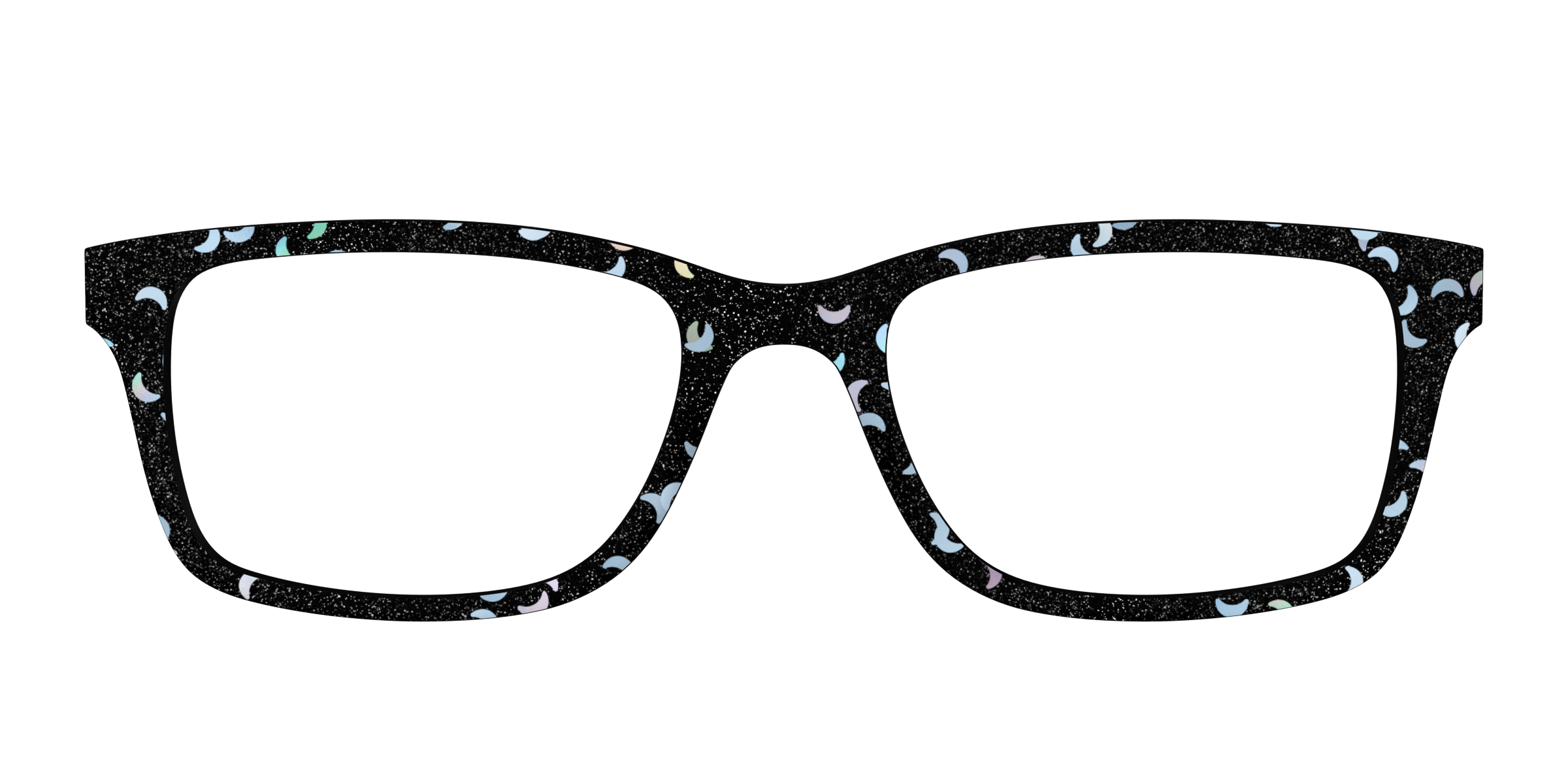 Pair Eyewear Design Tops Black Crescent Glitter top 400