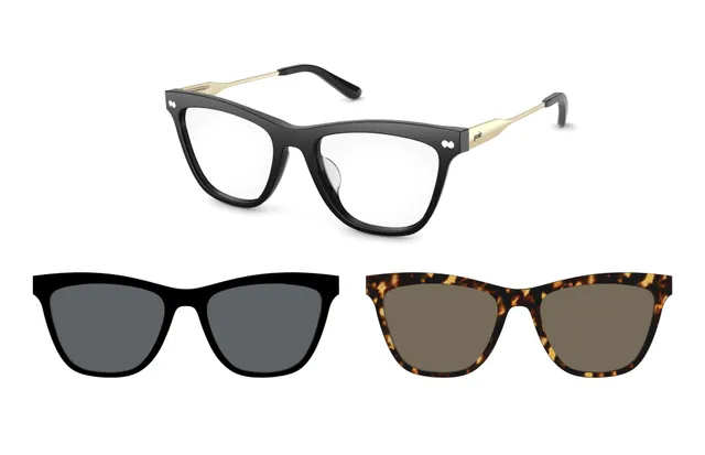 Pair Eyewear Harper Black montatura da vista materiale misto
