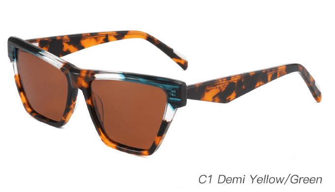 Ouyuan Sunglasses AS00013 occhiali da sole quadrati multicolore