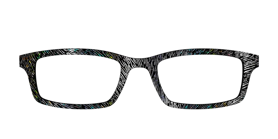 Pair Eyewear Design Tops Silver Holographic top occhiali 440