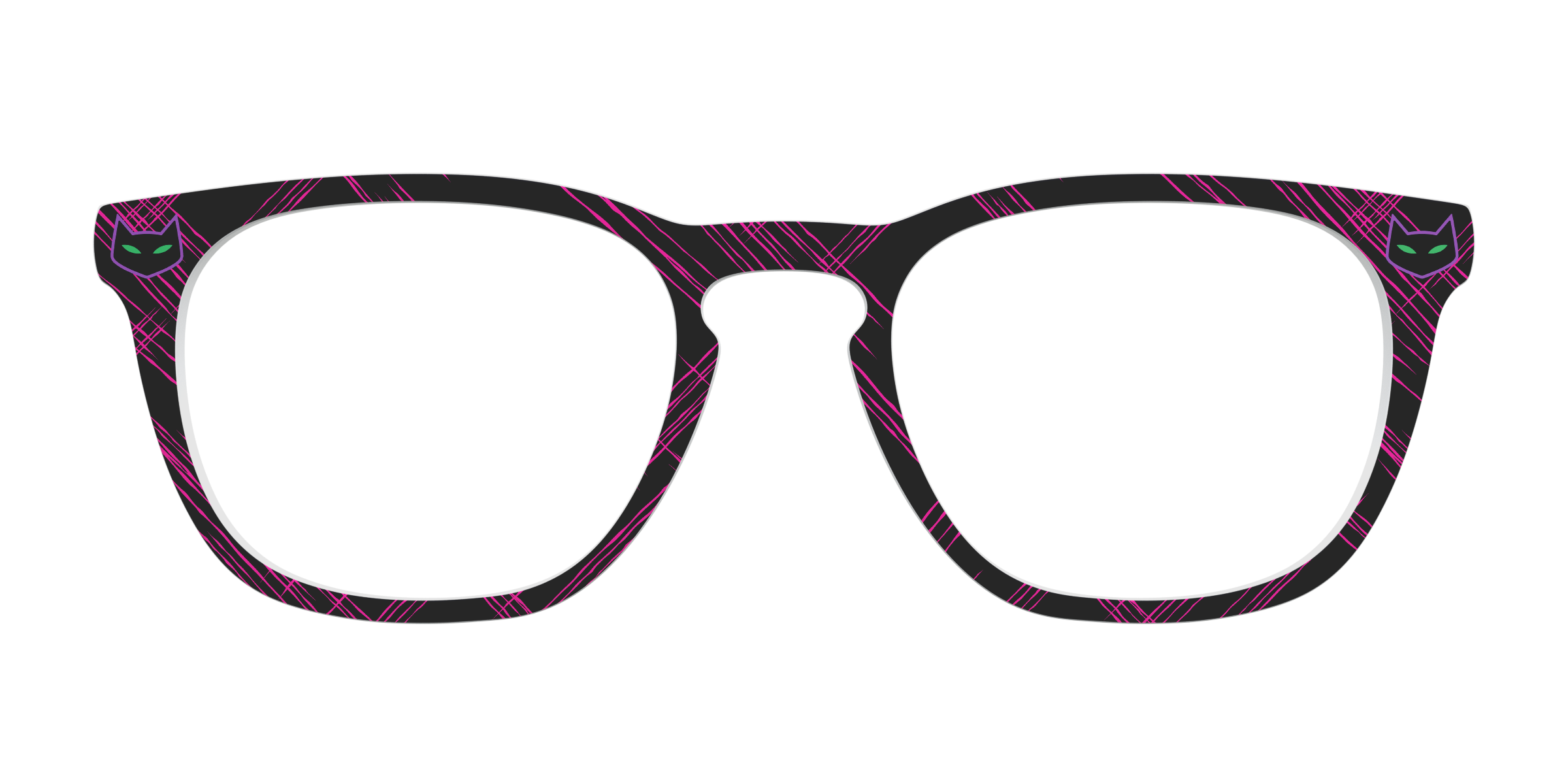 Pair Eyewear Collabs The Catwoman top occhiali nero rosa