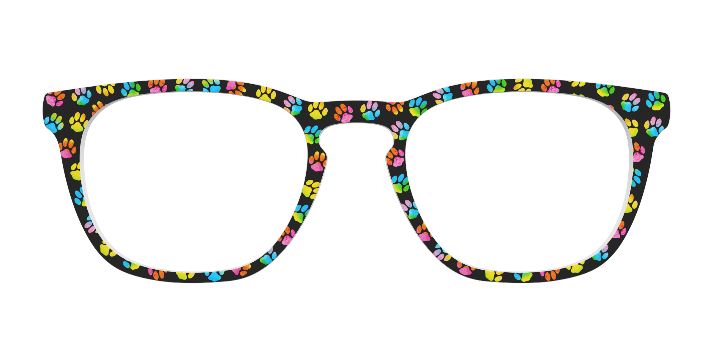 Pair Eyewear Solid Tops Rainbow Paw Print cover arcobaleno