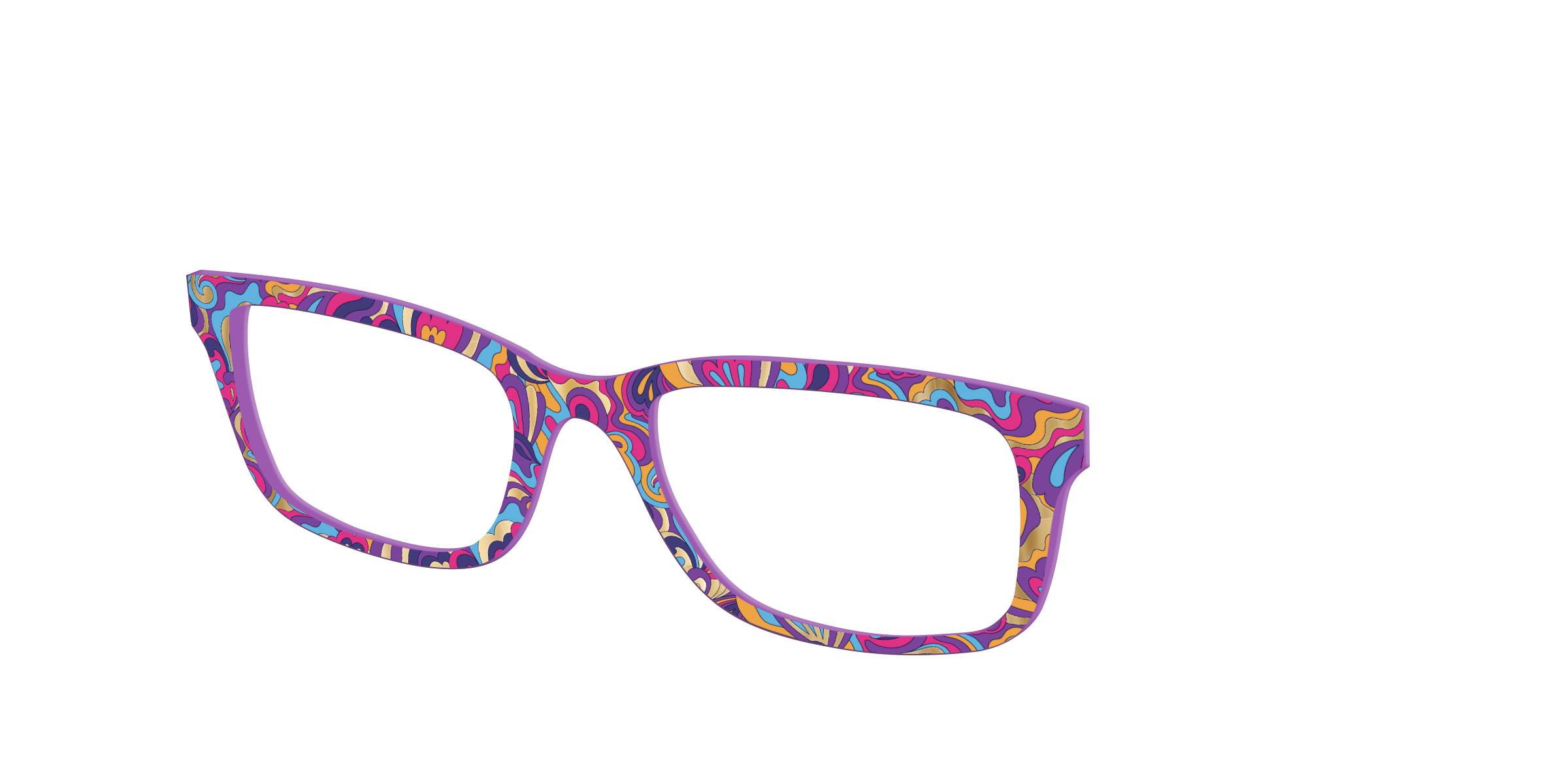 Pair Eyewear Design Tops The Flower Power Paisley Gold Foil top occhiali