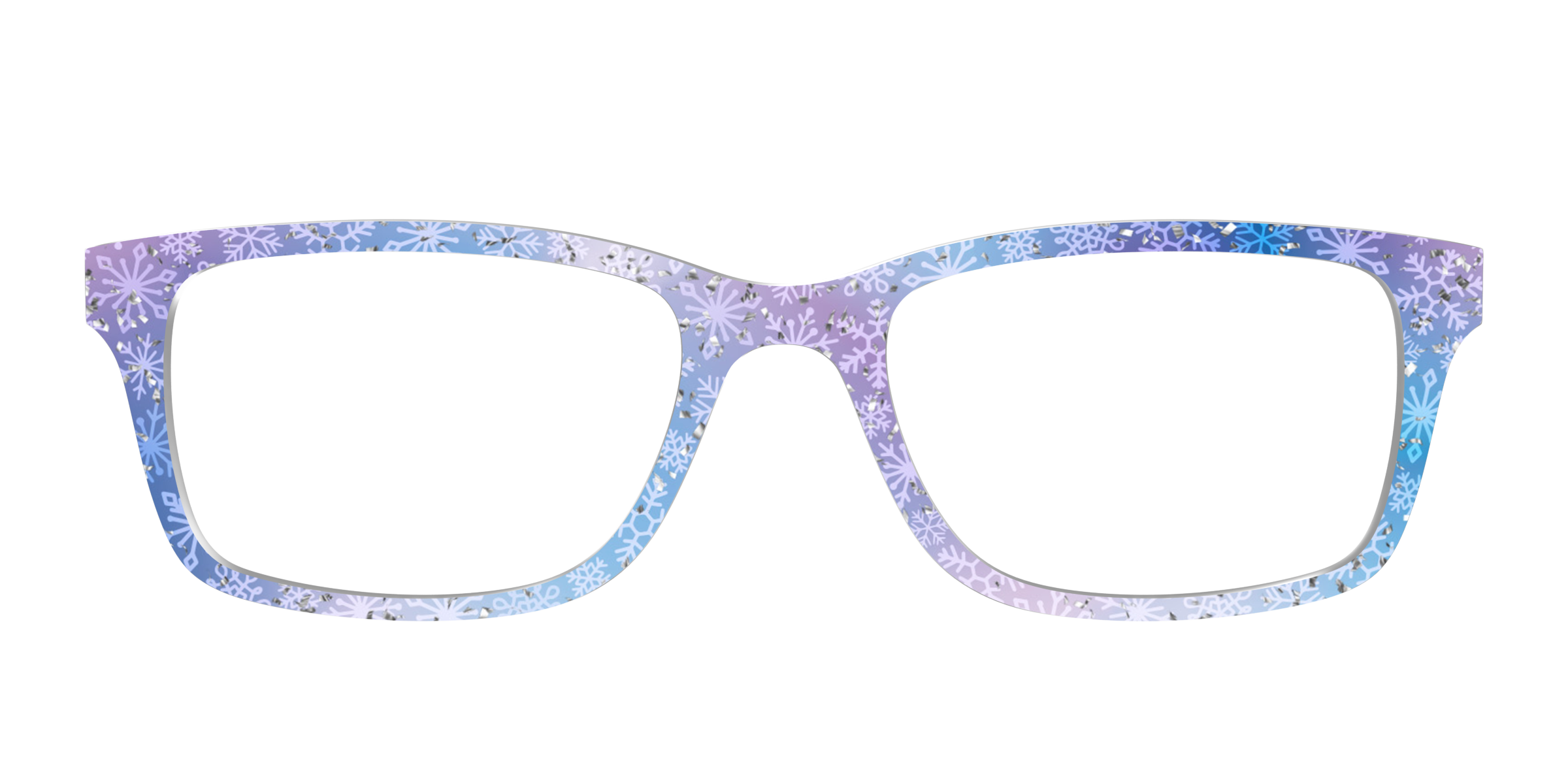 Pair Eyewear Design Tops Pastel Snowflakes top glitter