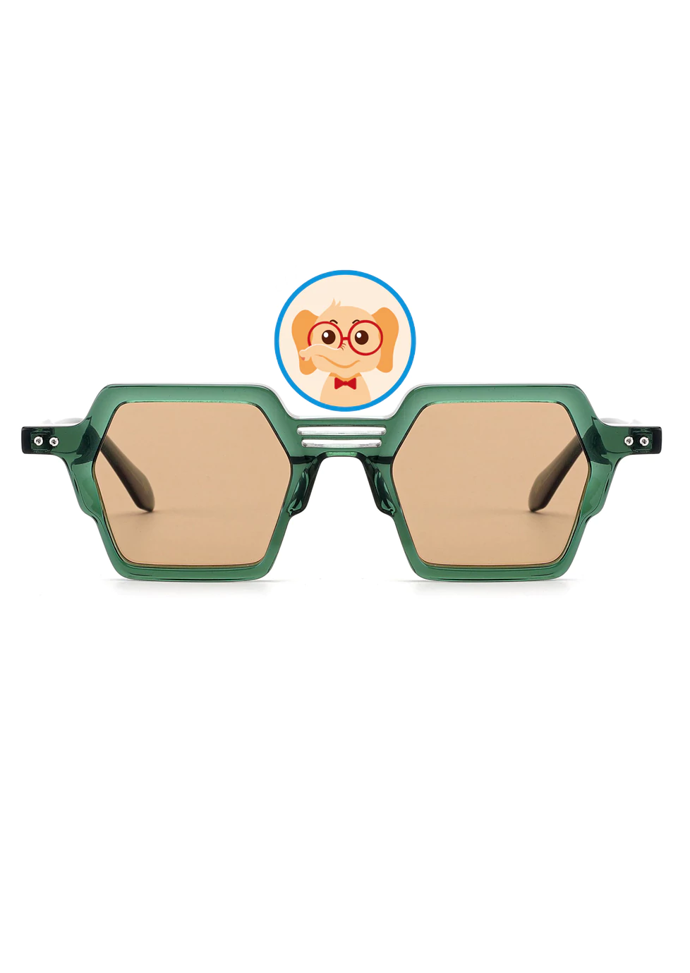 Ouyuan Sunglasses G2281 occhiali sole bambino poligonali trasparenti