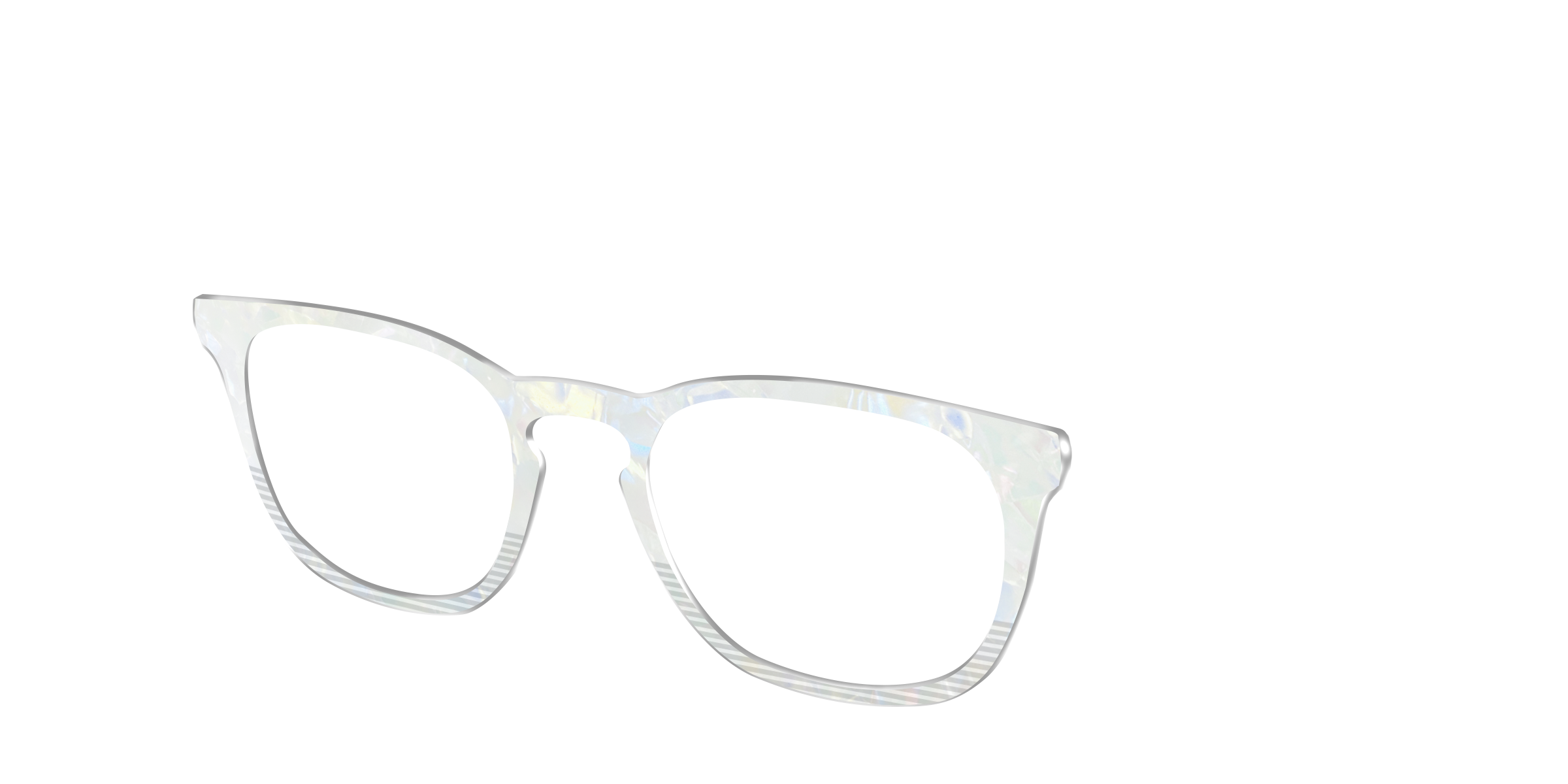 Pair Eyewear Design Tops Pearlescent Stripe Split top per occhiali