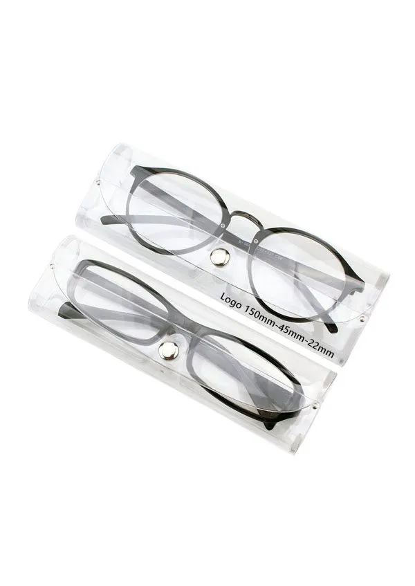 Ouyuan GC0038 custodia occhiali trasparente PVC lettura