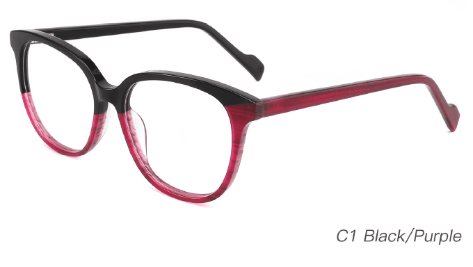 Ouyuan NOA23010 montatura occhiali acetato colorata