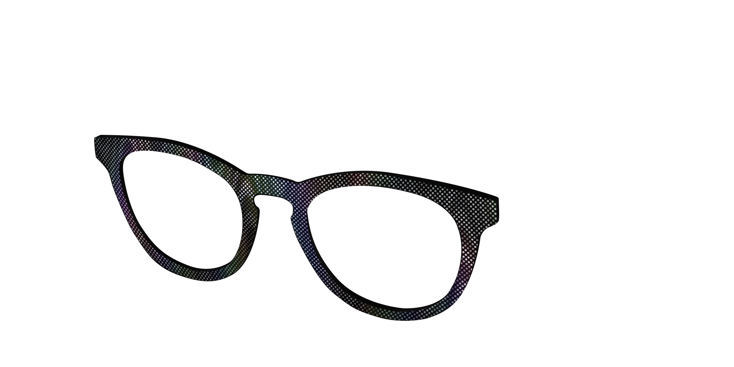 Pair Eyewear Design Tops Silver Iridescent Ripple top Cedro