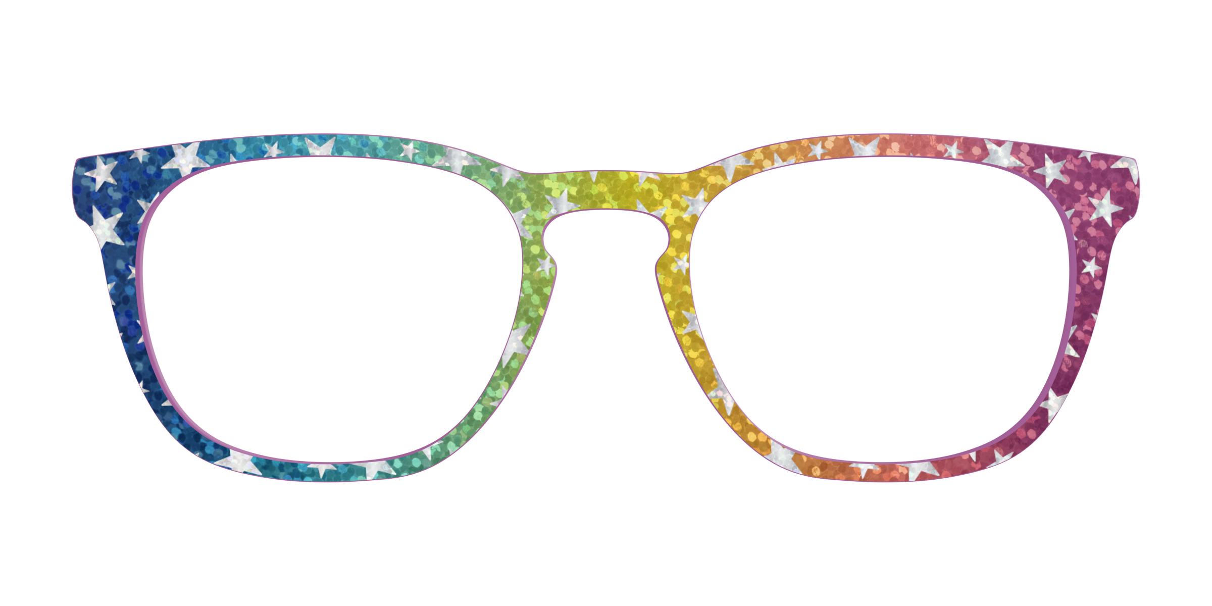 Pair Eyewear School Spirit Iridescent Rainbow Stars frontalino stelle