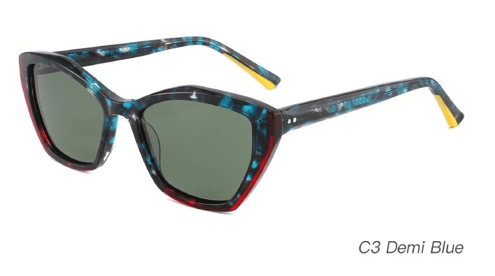 Ouyuan AS00008 occhiali da sole donna cat eye polarizzati