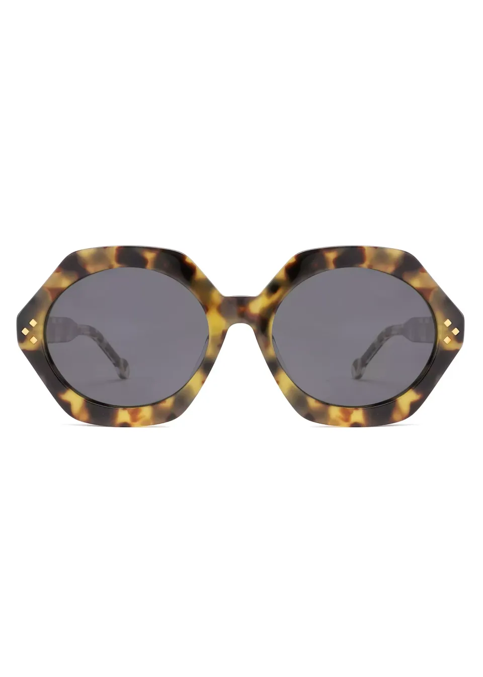 Ouyuan YD1203T occhiali da sole geometrici neri acetato