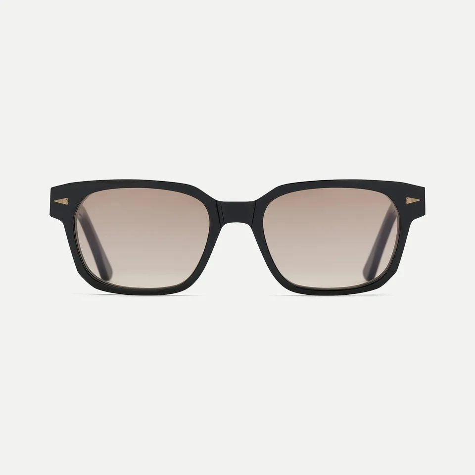 AHLEM Sedaine occhiali da sole Black Brown quadrati gradient