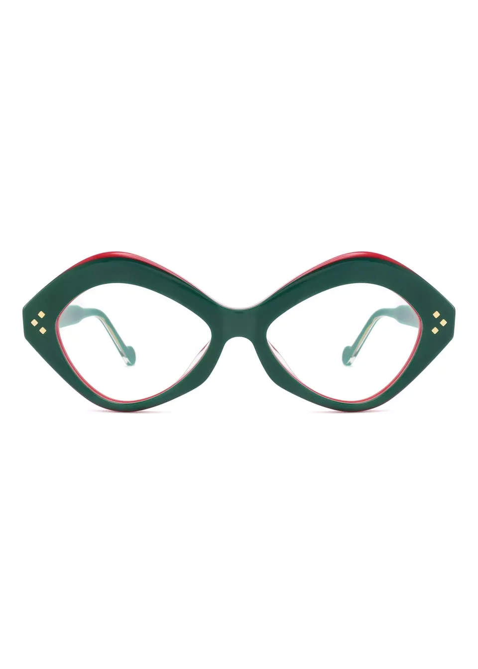 Ouyuan YD1204 montatura occhiali da vista donna verde acetato
