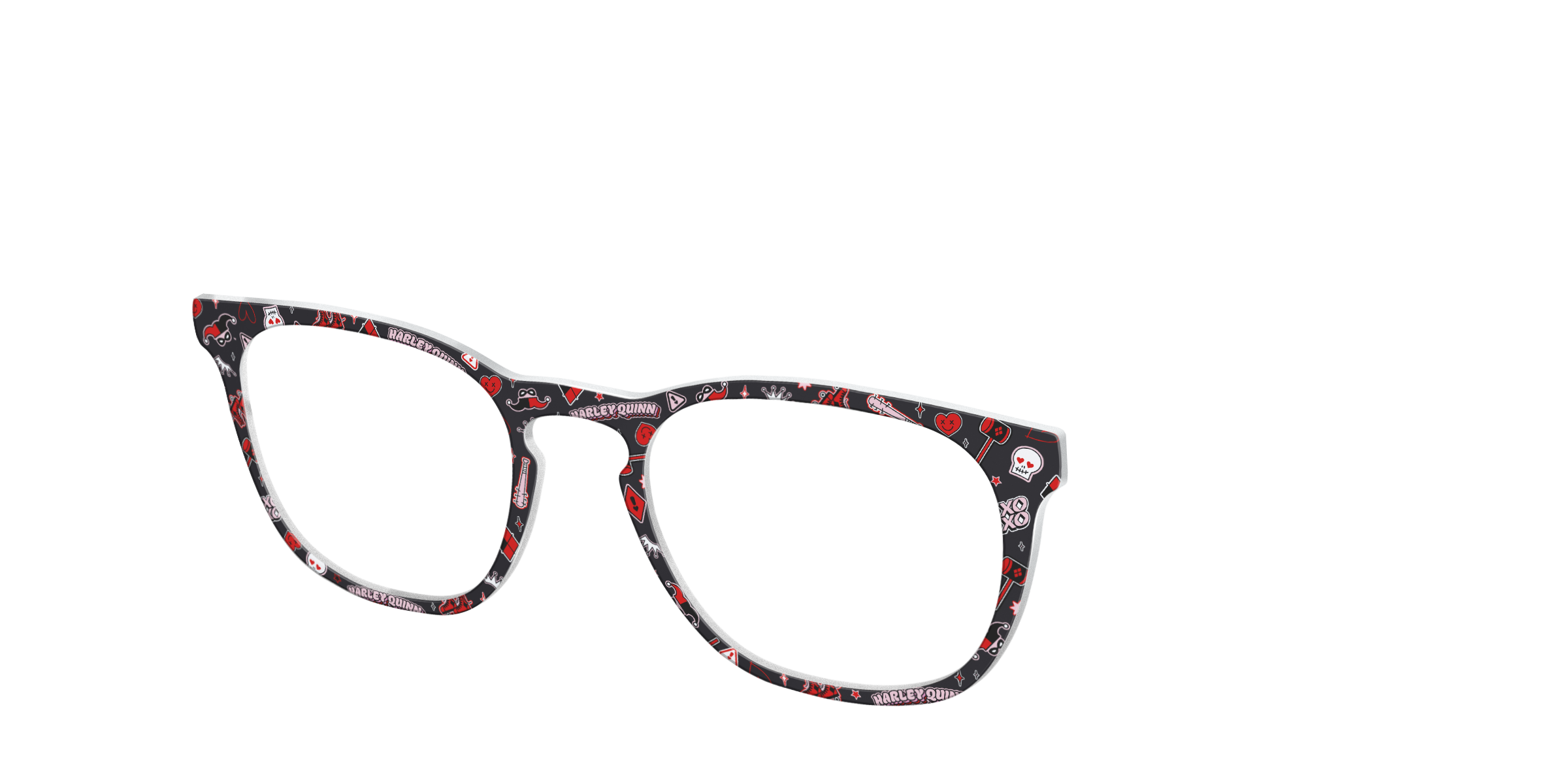 Pair Eyewear Collabs Harley Quinn top magnetico rosso nero
