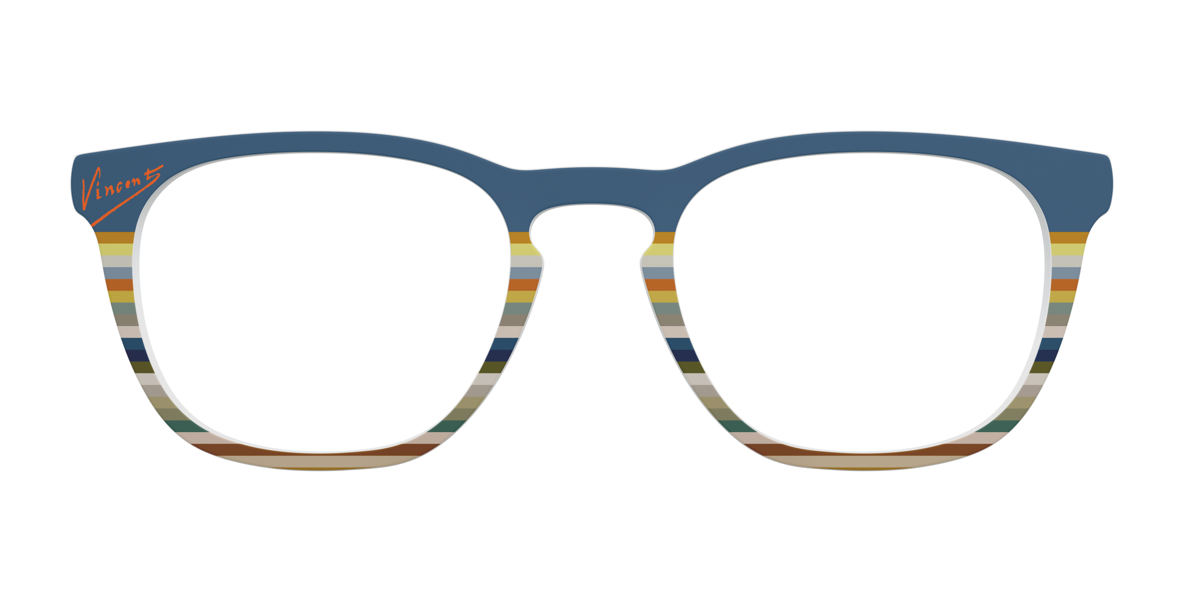 Pair Eyewear Collabs Vincent Stripes top magnetico blu