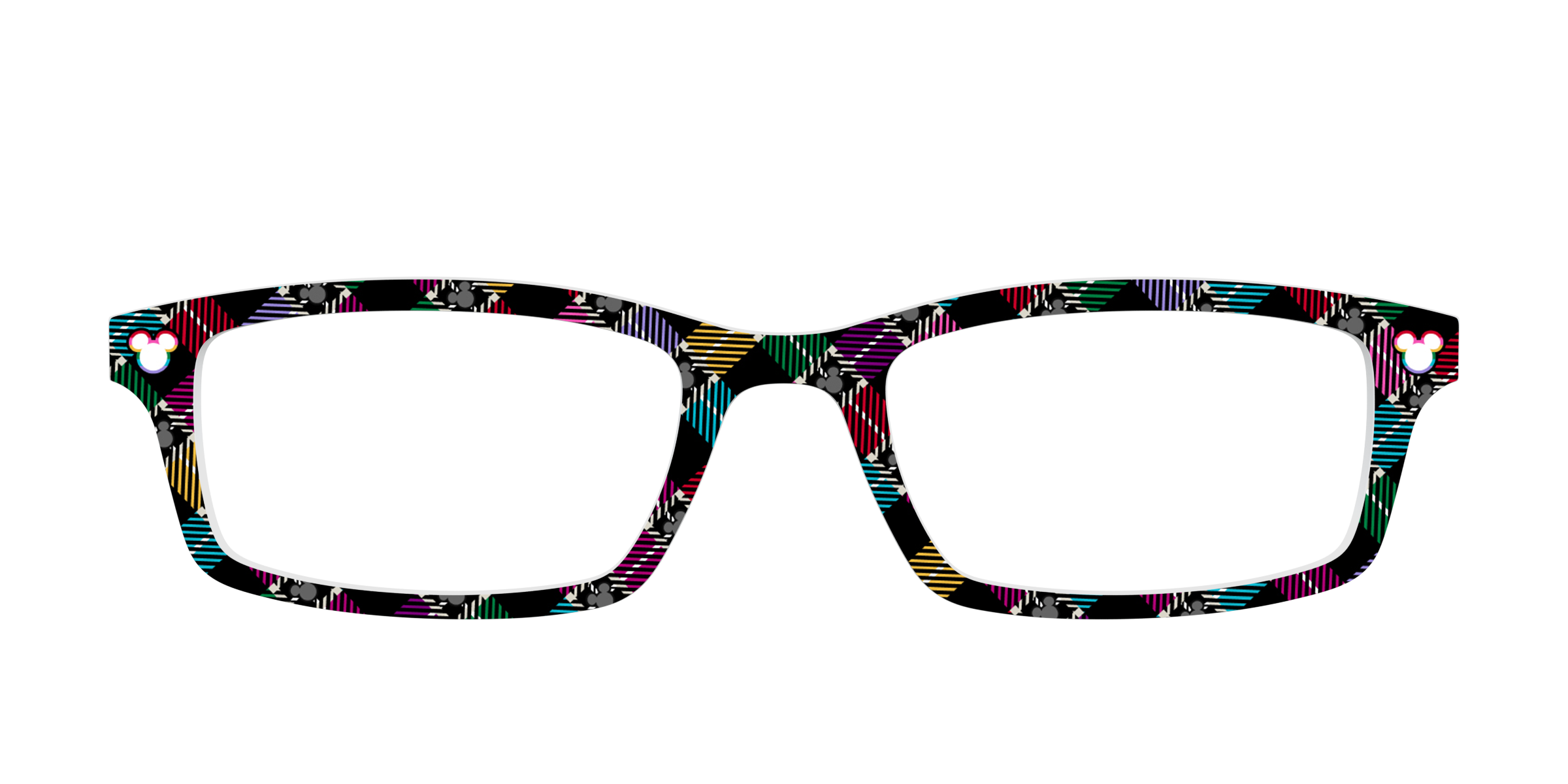Pair Eyewear Collabs Mickey Plaid top occhiali scozzese DY17