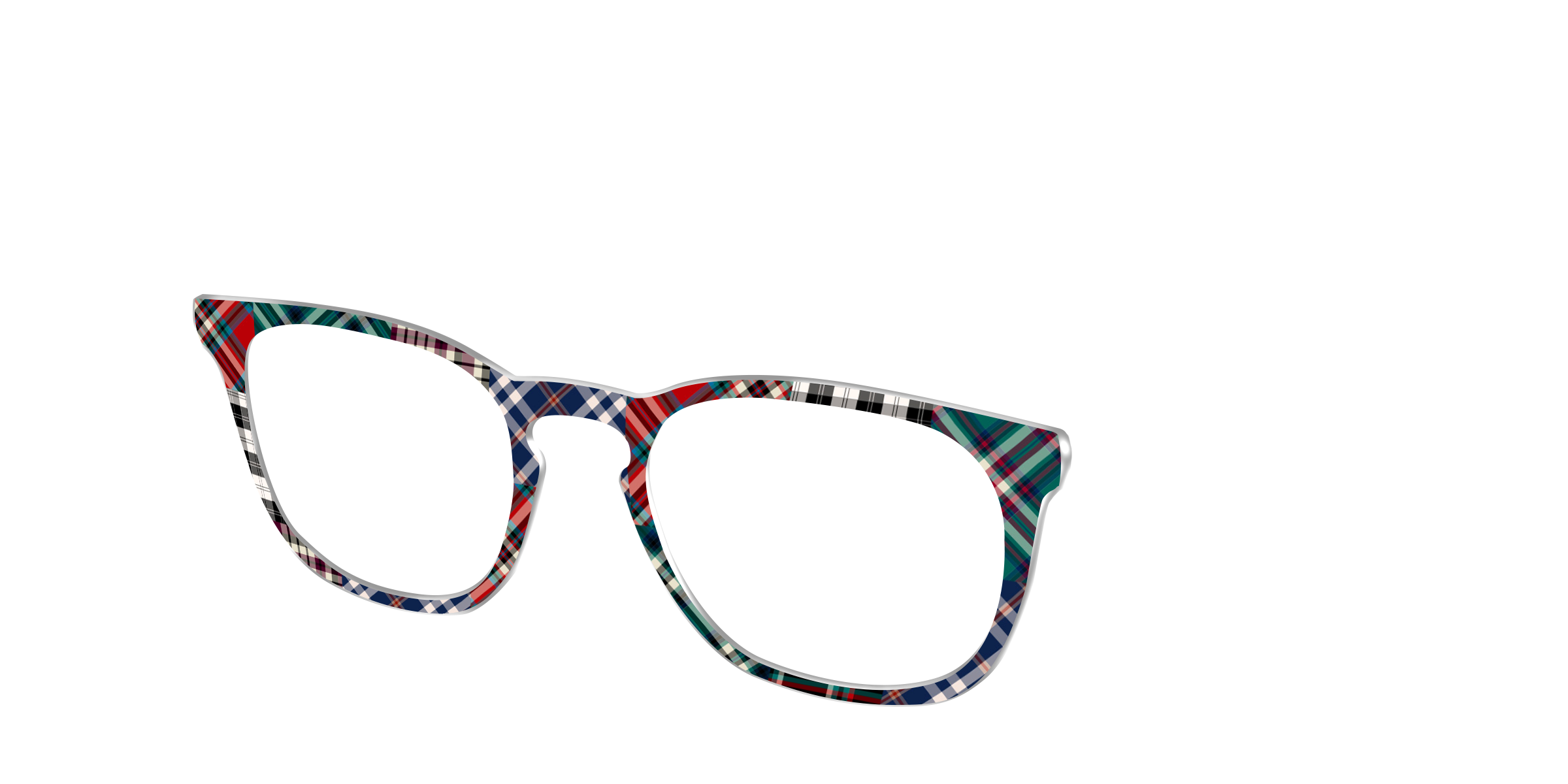 Pair Eyewear Design Tops Grunge Plaid Print Mix top scozzese