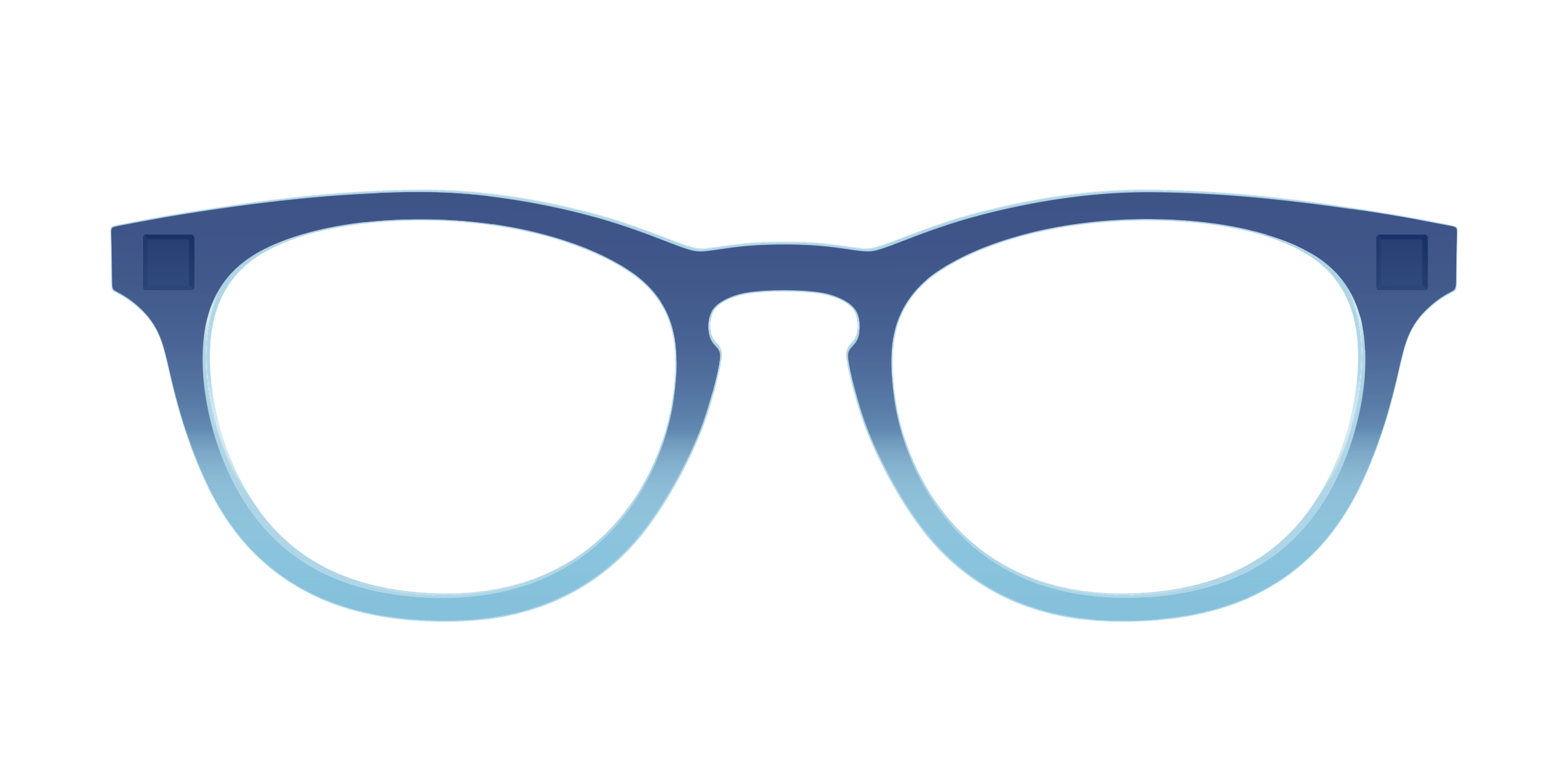 Pair Eyewear Solid Tops Indigo Sky Blue Gradient top occhiali blu