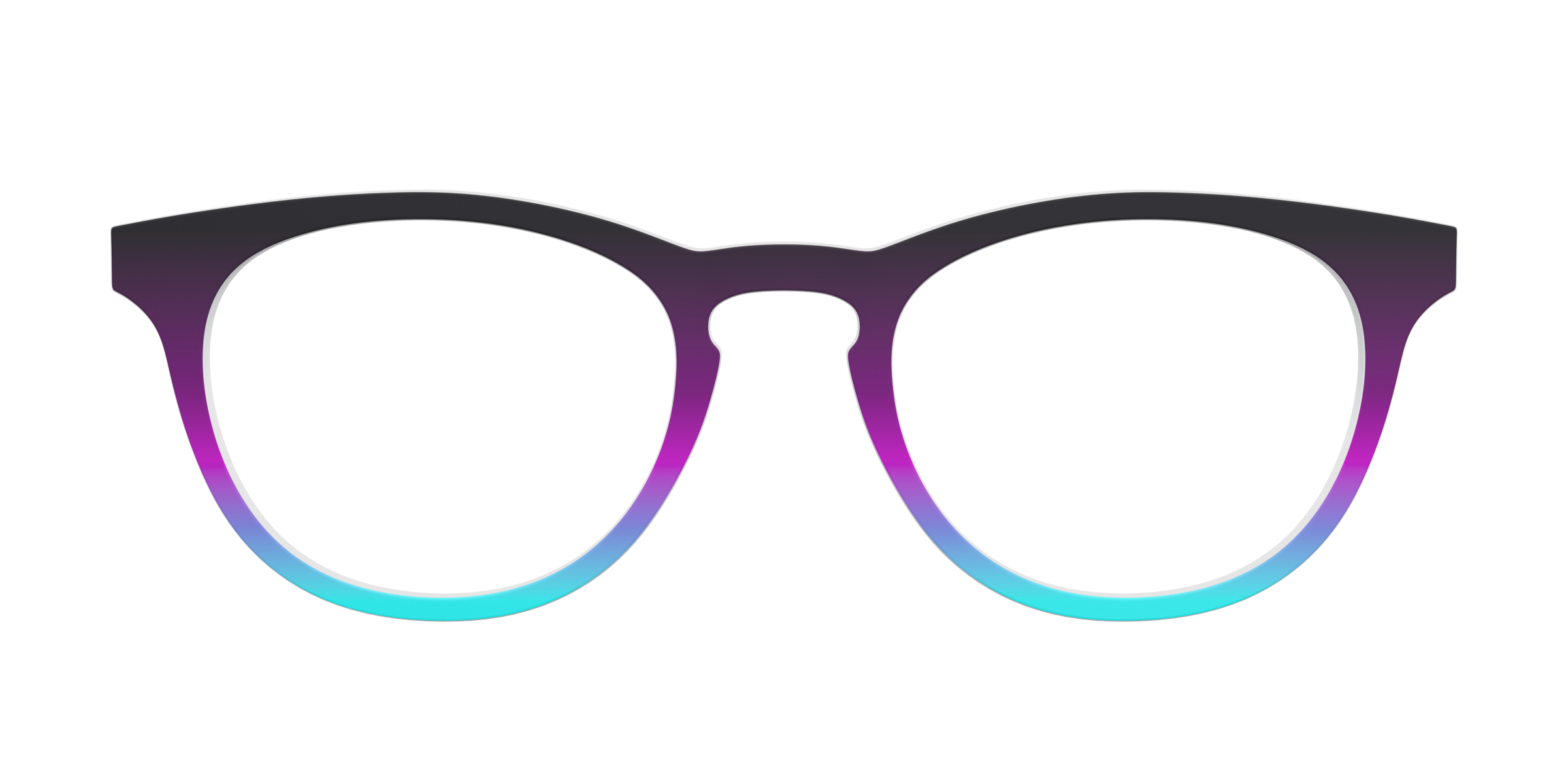 Pair Eyewear Solid Tops Licorice Seafoam top per occhiali sfumato