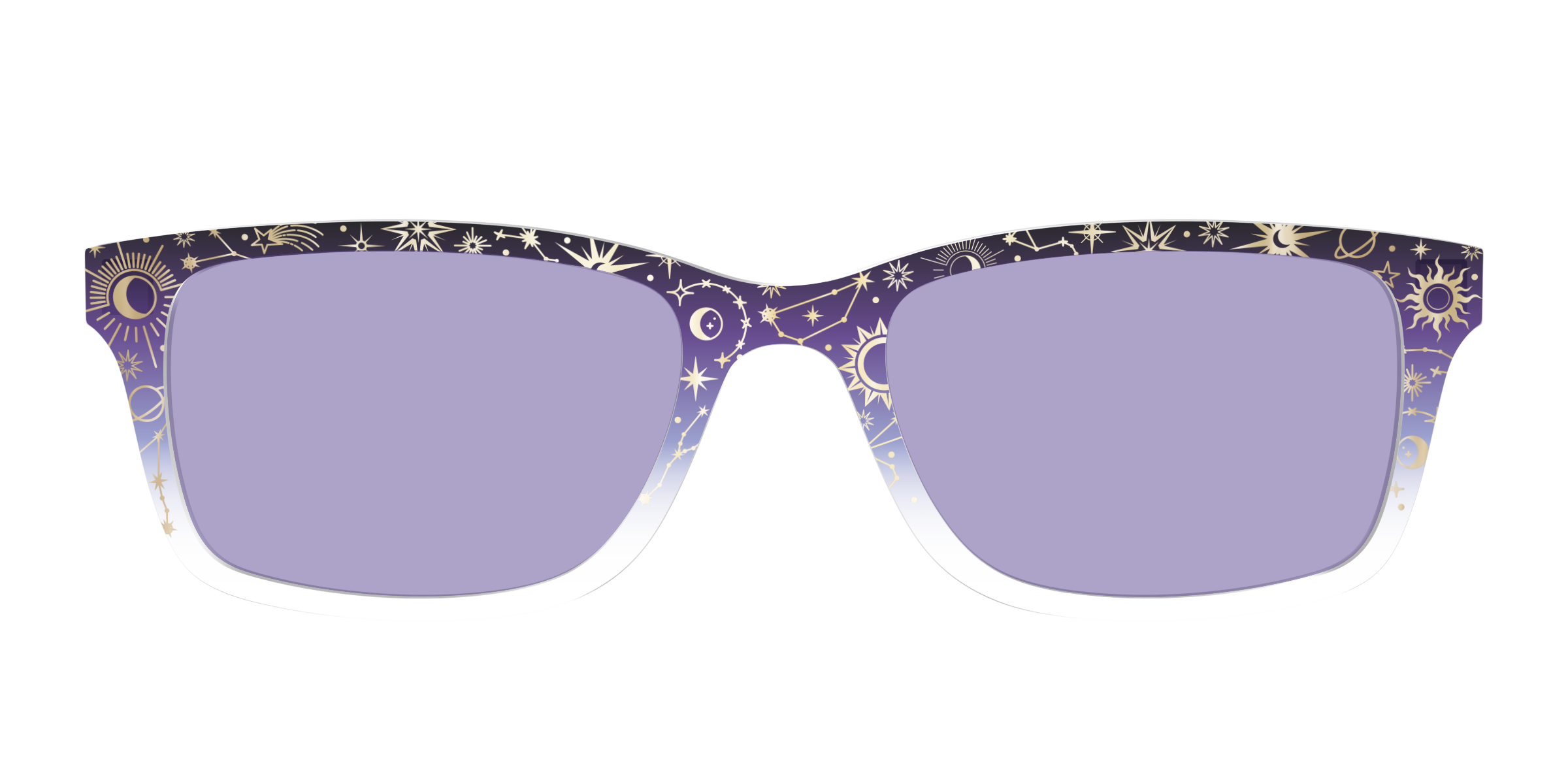 Pair Eyewear Design Tops Mythical Foil Charms cover occhiali viola
