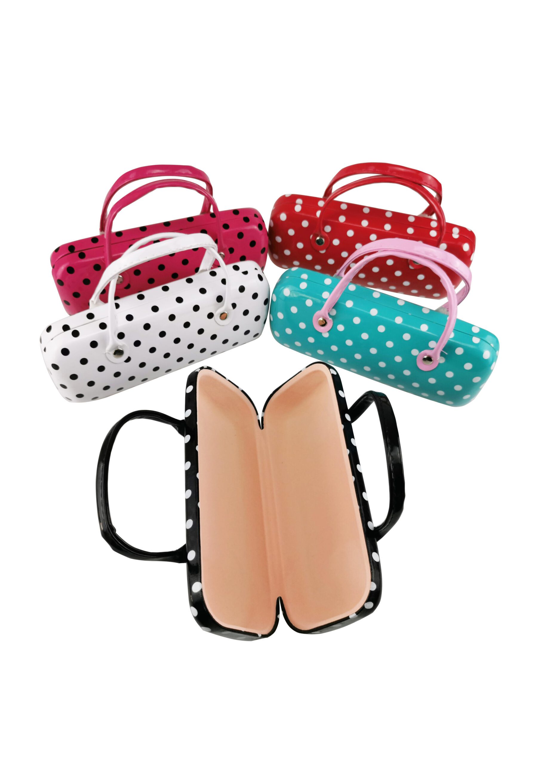 Ouyuan Accessories GC0002 custodia occhiali bambini pois rigida