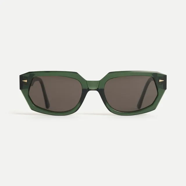 AHLEM Racine occhiali da sole Dark Green Grey acetato