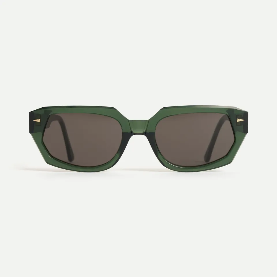 AHLEM Racine occhiali da sole Dark Green Grey acetato