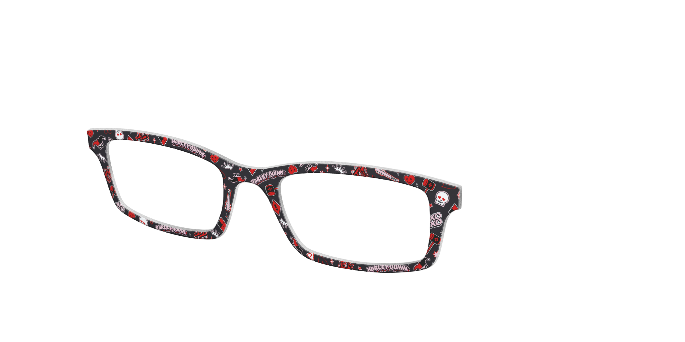 Pair Eyewear Collabs Harley Quinn top magnetico rosso nero