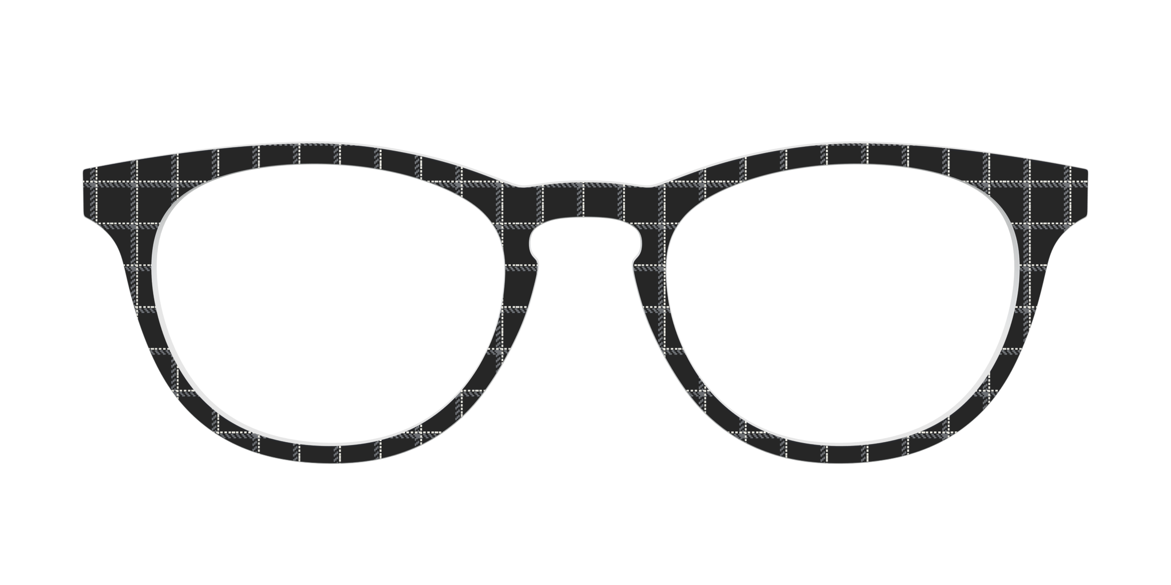 Pair Eyewear Solid Tops The Windowpane Plaid top nero F34