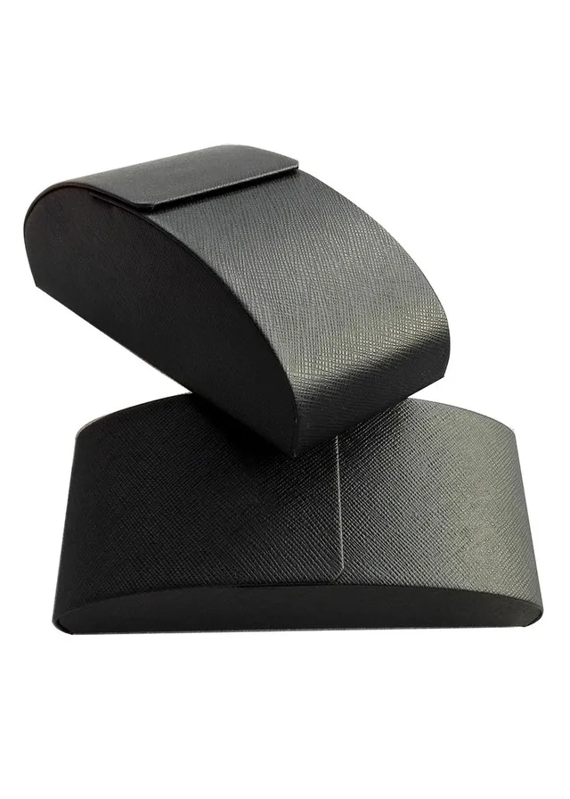 Ouyuan GC0013 custodia occhiali pelle rigida nera magnetica