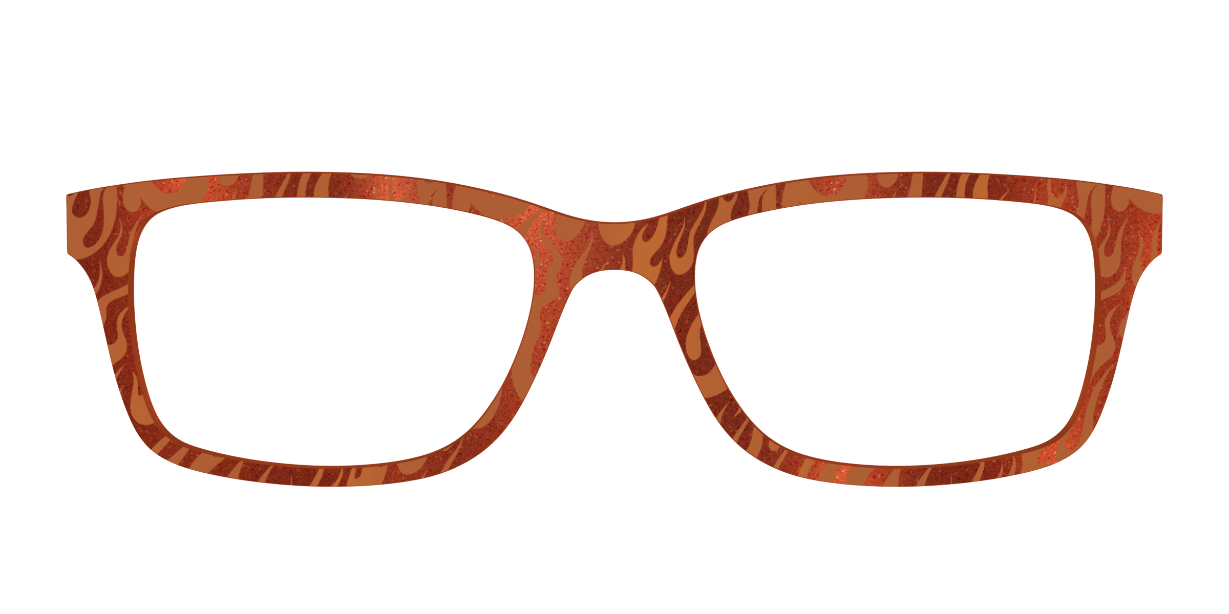 Pair Eyewear Design Tops Blazing Flames Shimmer top occhiali Cedro fiamme