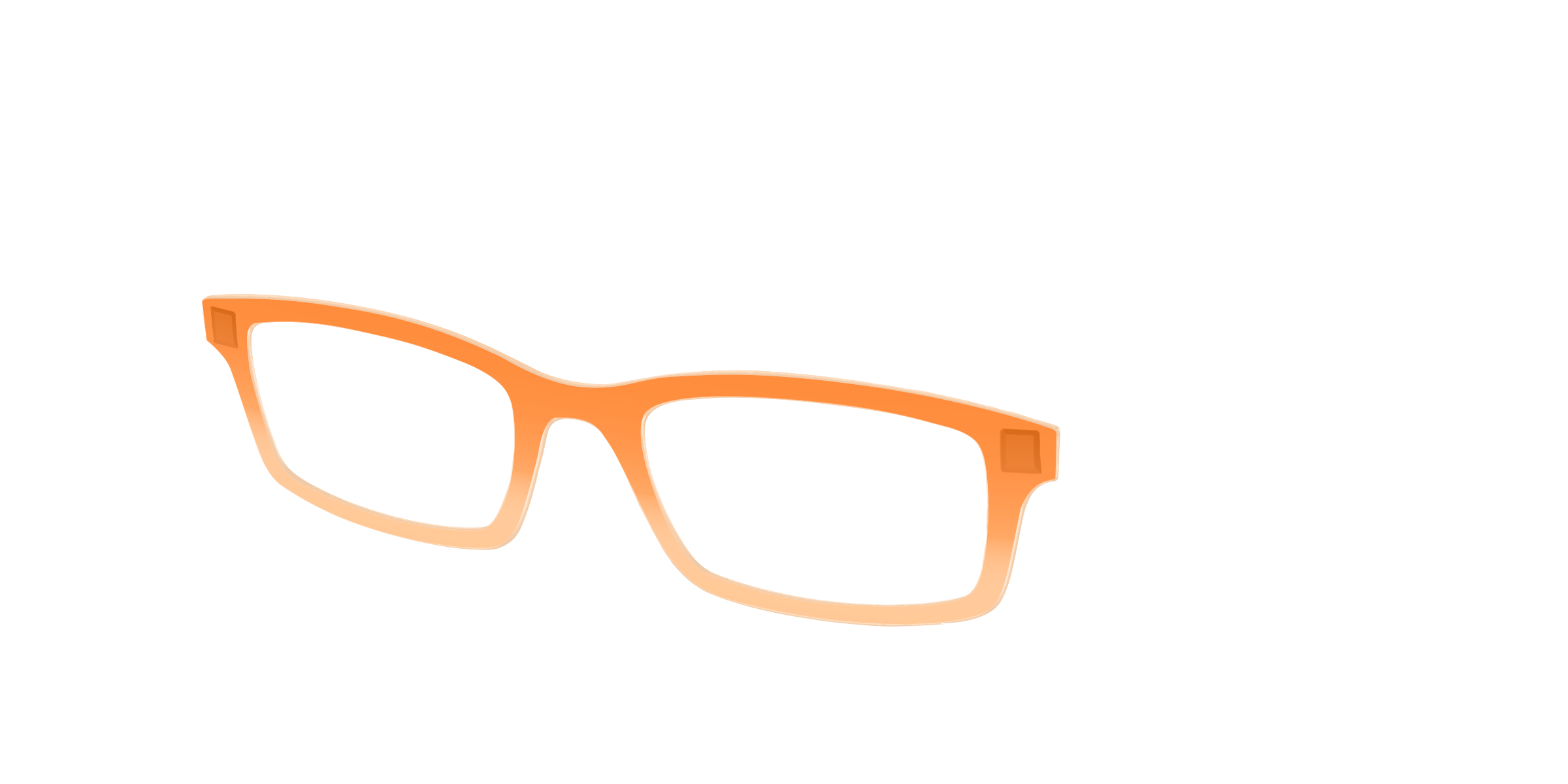 Pair Eyewear Design Tops Tangerine Creamsicle top arancione
