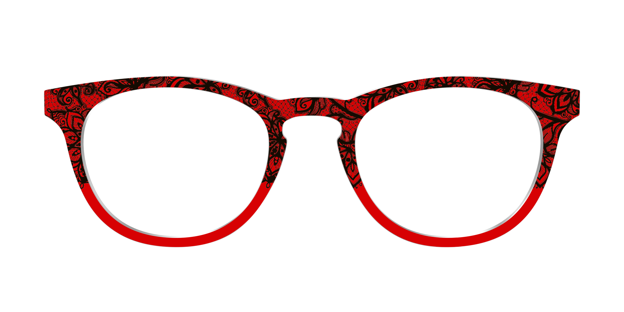 Pair Eyewear Design Tops Blood Red Lace Split top magnetico rosso