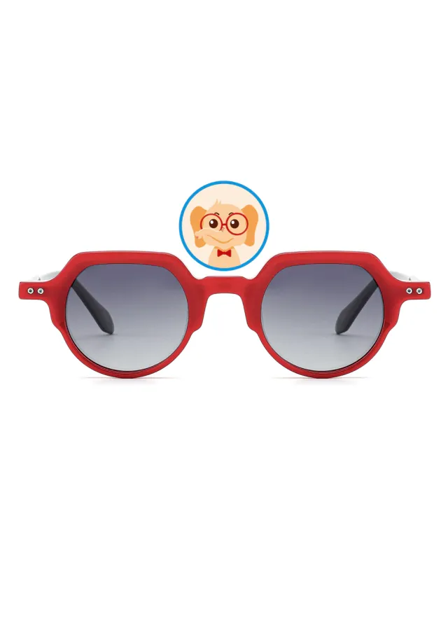 Ouyuan G2282 occhiali da sole bambino rotondi acetato
