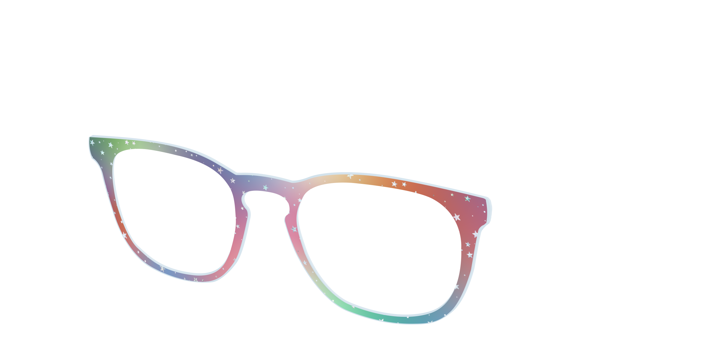 Pair Eyewear Design Tops Rainbow Holographic Celestial top magnetico