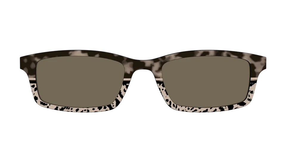 Pair Eyewear Sun Tops The Polarized Ink Blot Tortoise Split top sole polarizzato