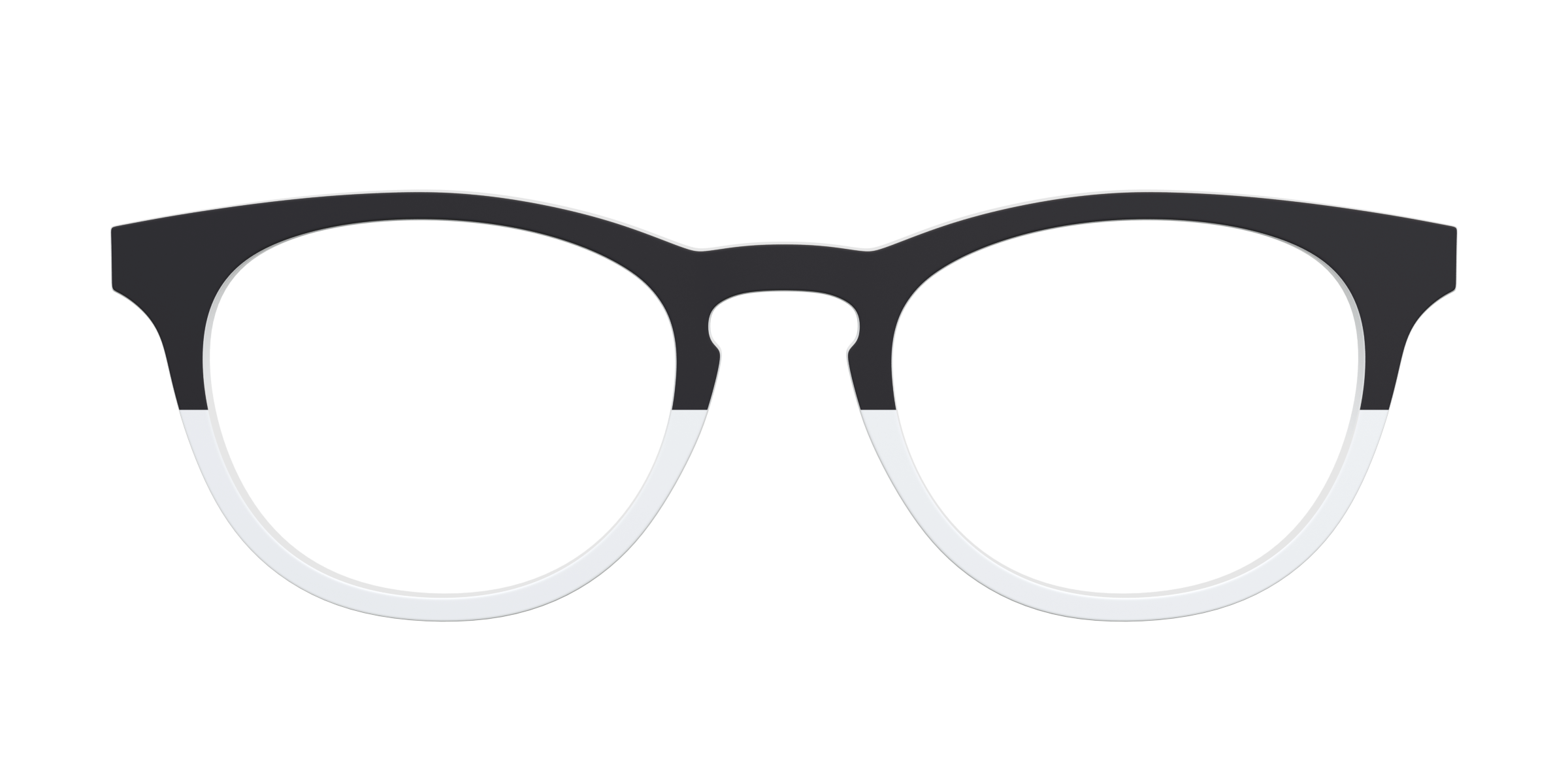 Pair Eyewear Solid Tops Black and White top occhiali 023 nero