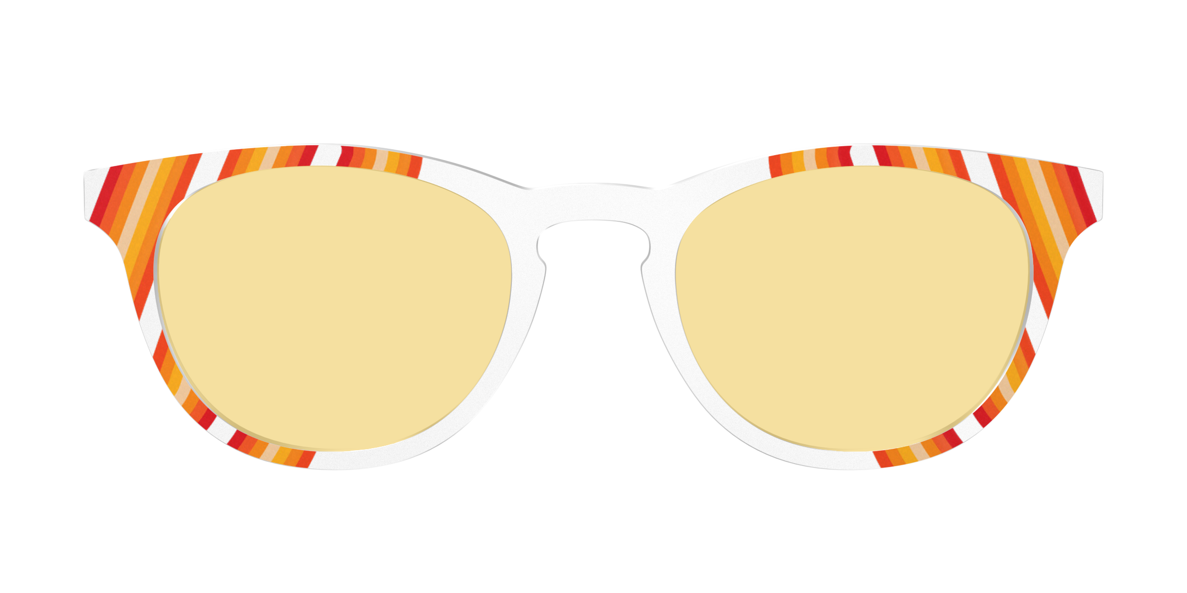 Pair Eyewear Design Tops Groovy Stripes top occhiali giallo