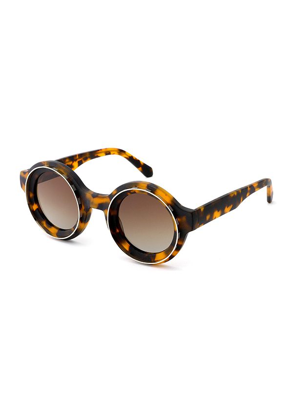 Ouyuan OYMB1494S occhiali da sole rotondi acetato bicolore