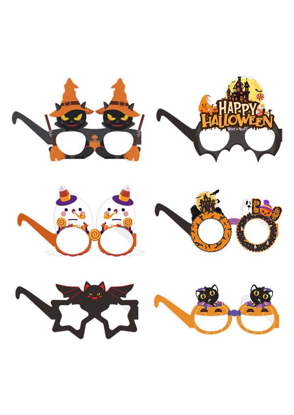 Ouyuan HA0001 occhiali carta Halloween festa 14 cm