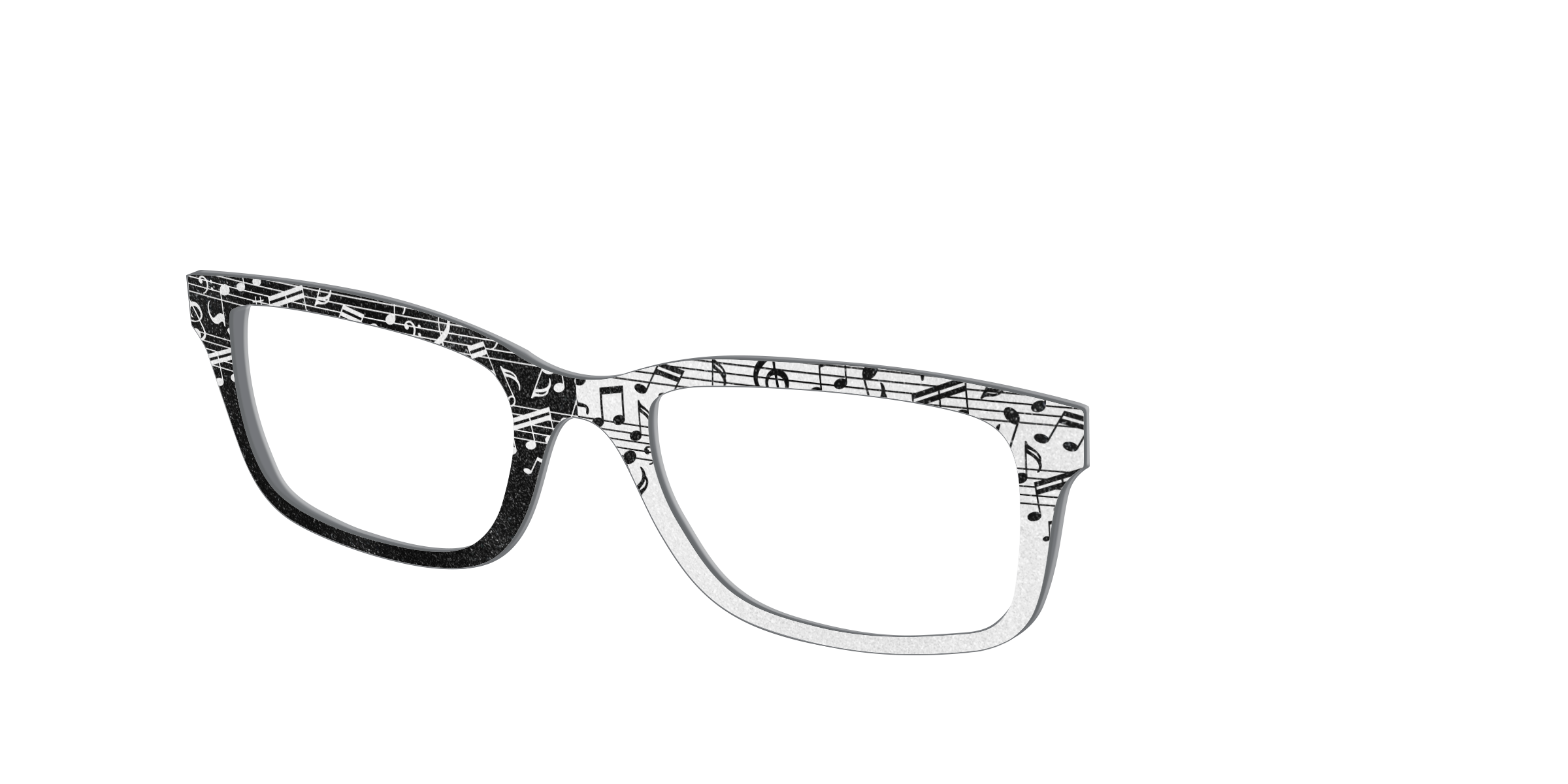 Pair Eyewear Design Tops Musical Shimmer Split top glitter