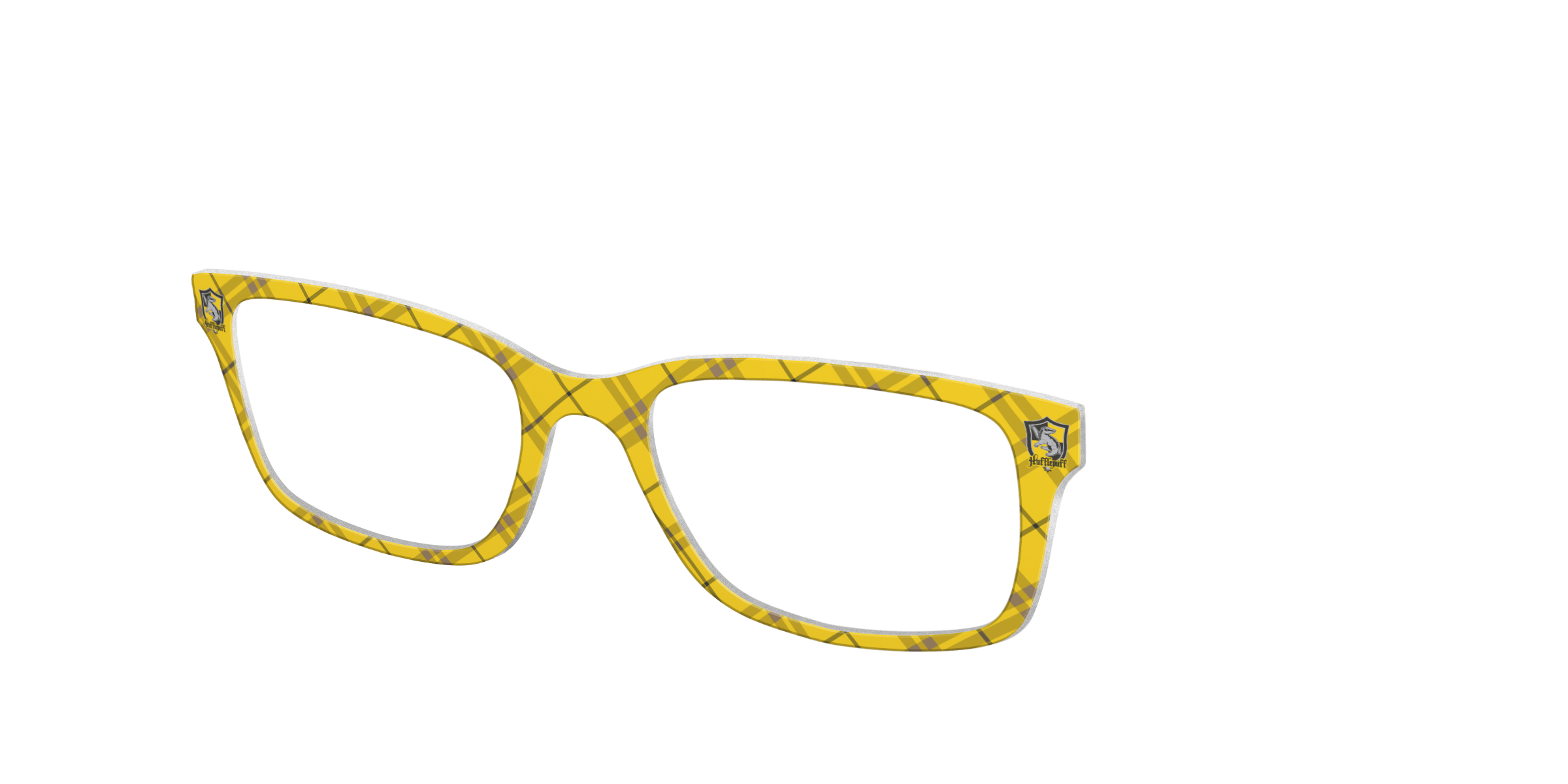 Pair Eyewear Collabs The Hufflepuff Plaid top occhiali giallo