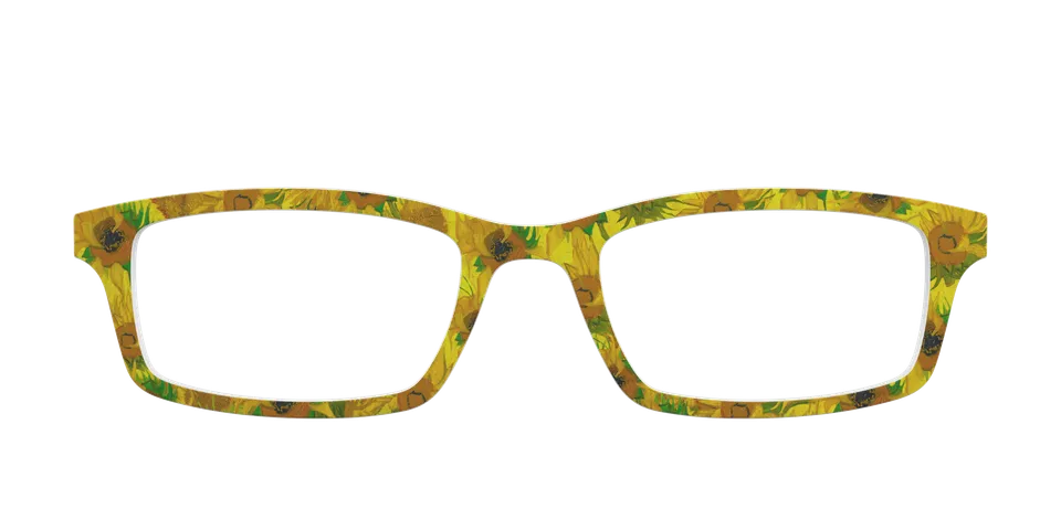 Pair Eyewear Collabs Sunflowers top per occhiali giallo Van Gogh