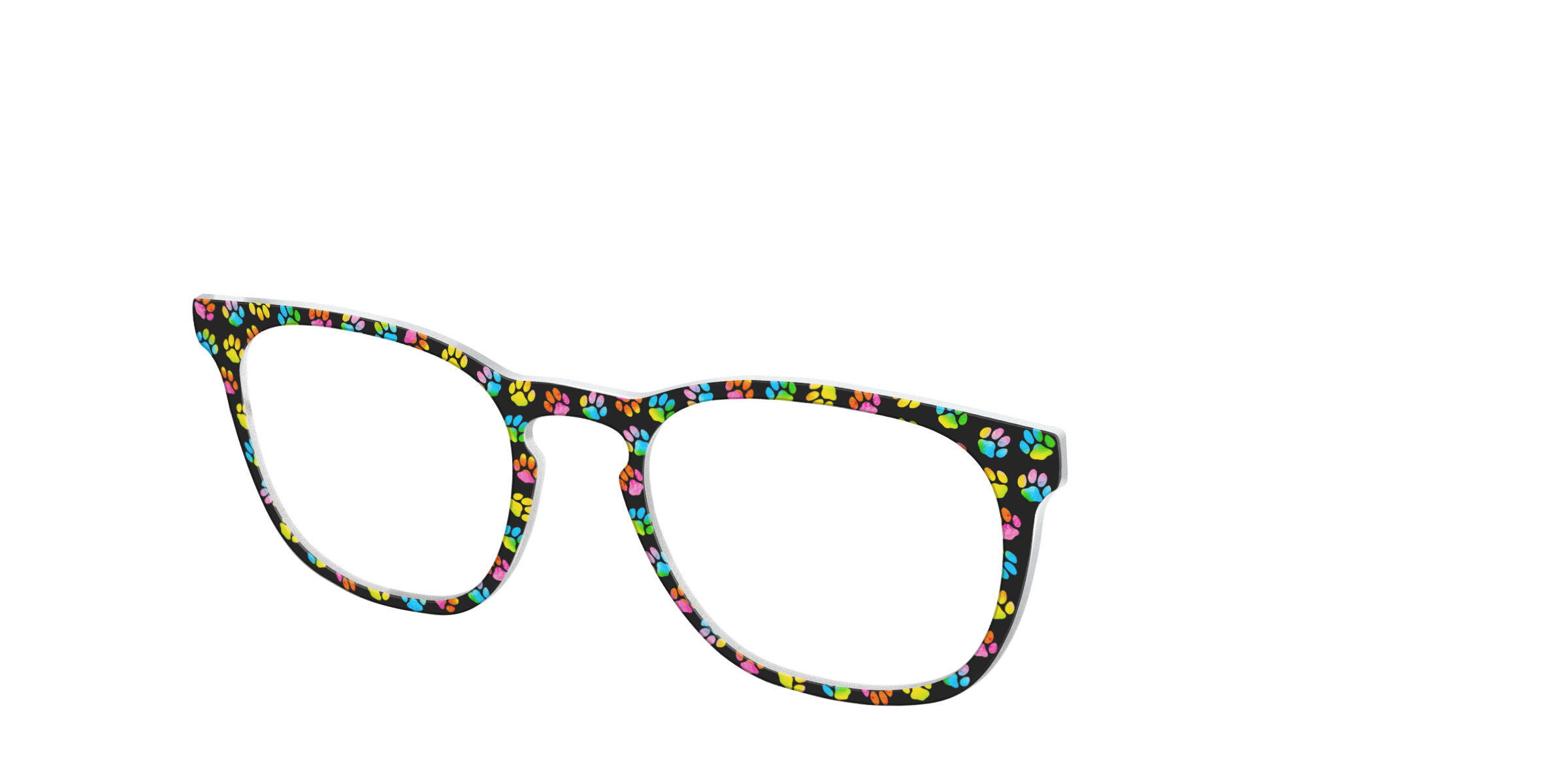 Pair Eyewear Solid Tops Rainbow Paw Print cover arcobaleno