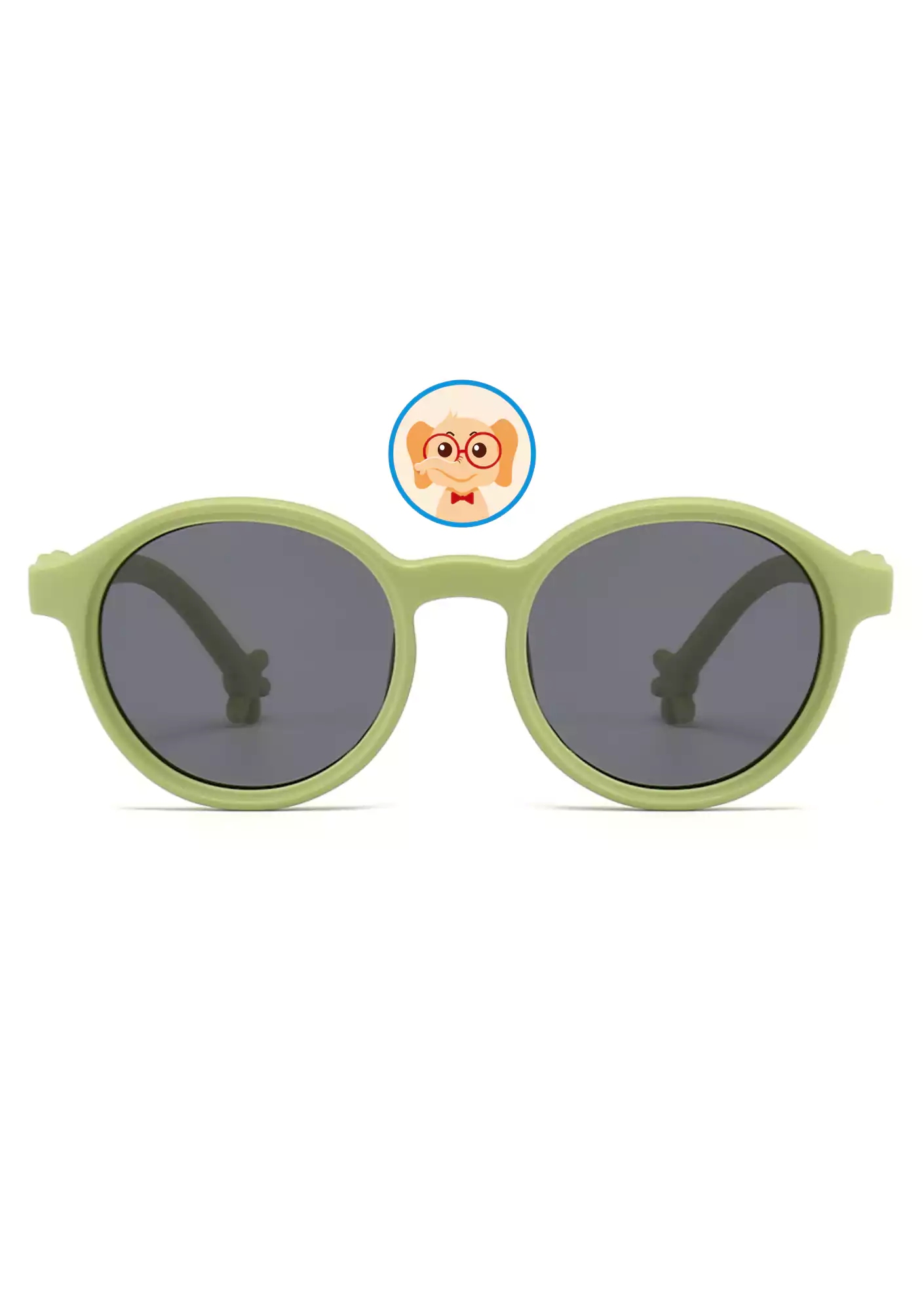 Ouyuan 6119 occhiali da sole bambini tondi silicone polarizzati