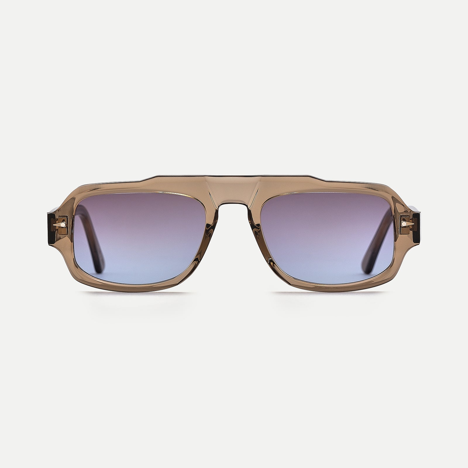 AHLEM George V occhiali da sole Turtle Khaki acetato