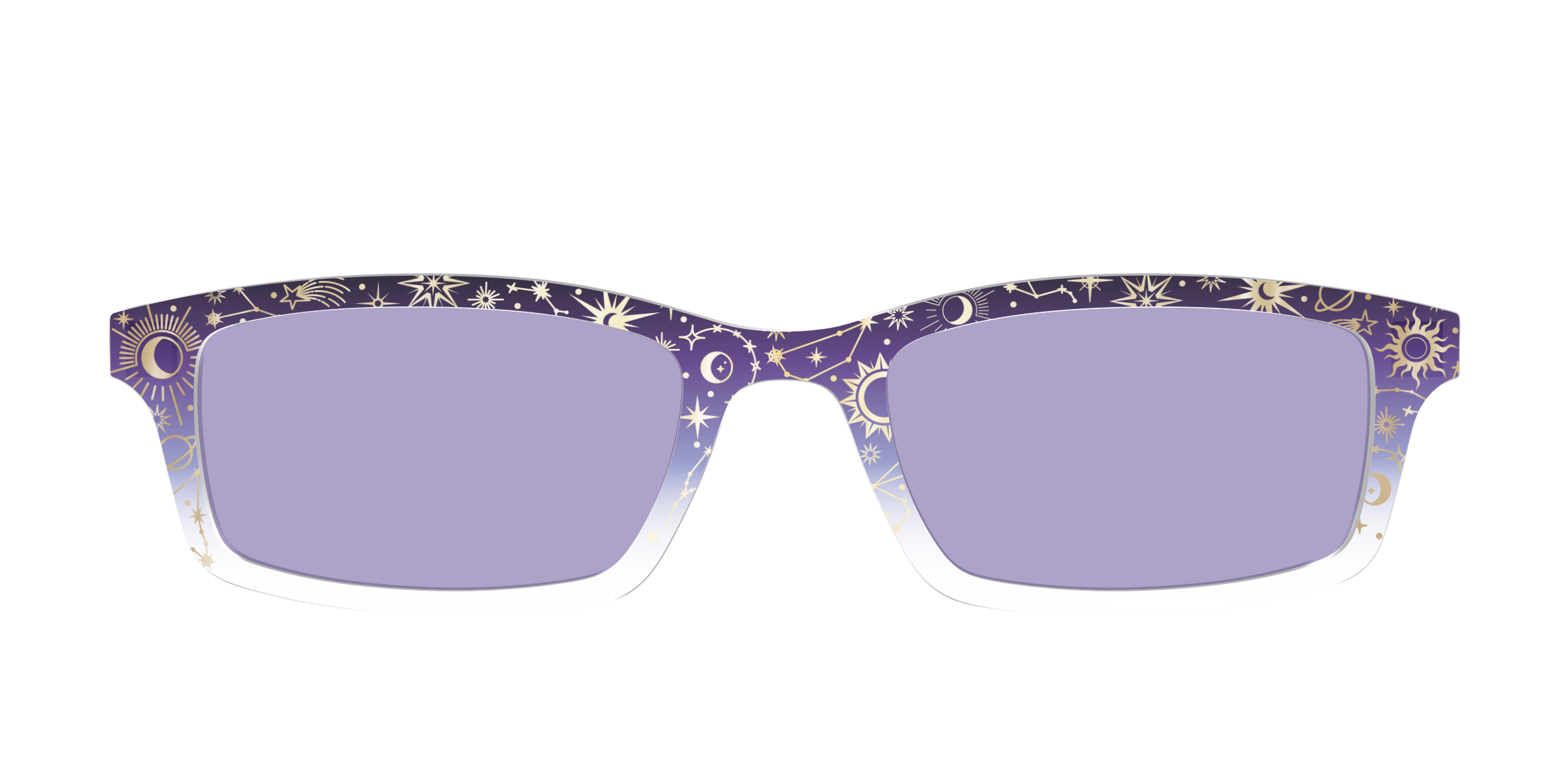 Pair Eyewear Design Tops Mythical Foil Charms cover occhiali viola