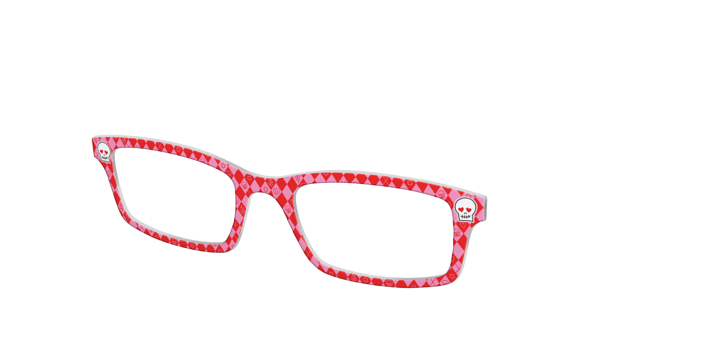 Pair Eyewear Collabs Harley Quinn Suit top occhiali rosso